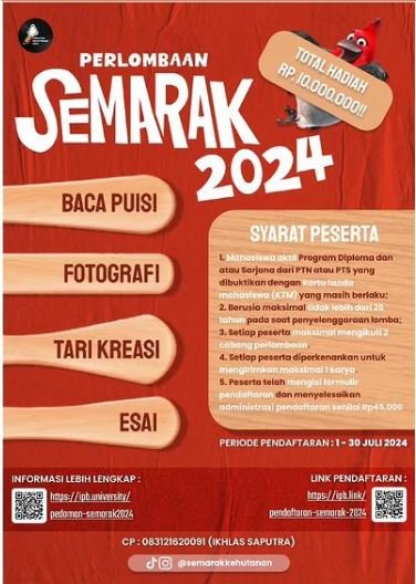 PERLOMBAAN SEMARAK KEHUTANAN 2024 Event Terkini